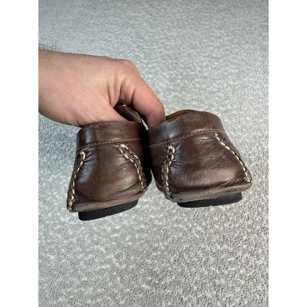 Lucchese Shoes Mens Size 9 Brown Leather‎ Moccasin Loafers Slip On Casual 53000